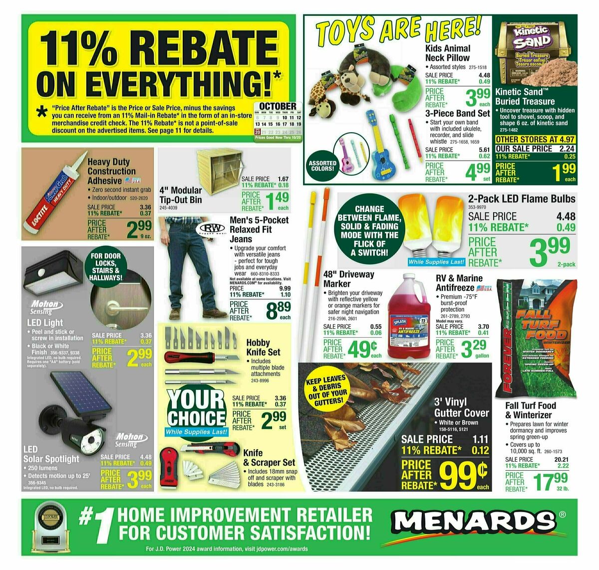 Menards Weekly Ad from October 9