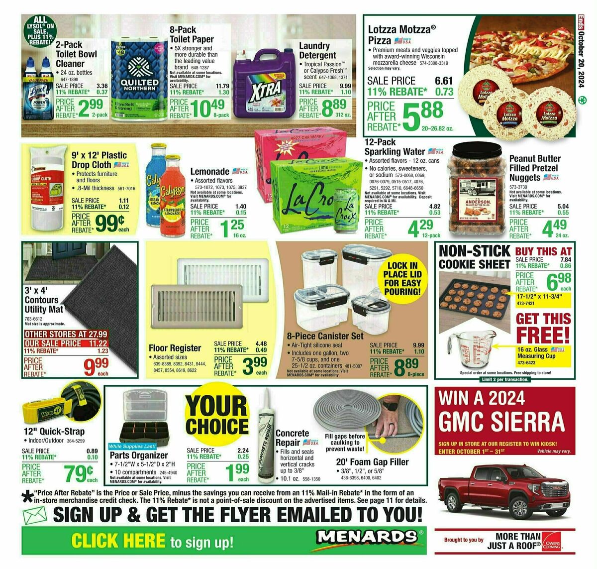 Menards Weekly Ad from October 9