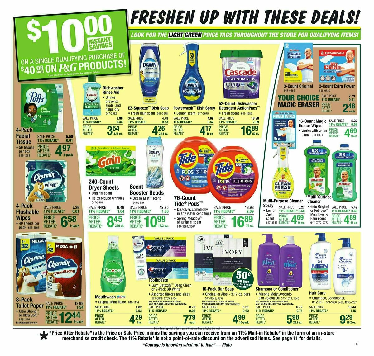 Menards Weekly Ad from October 9