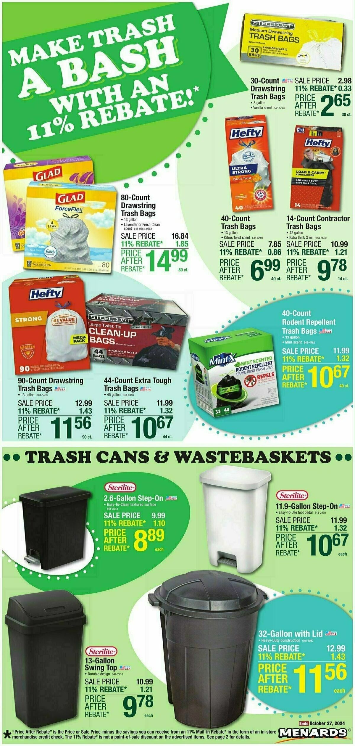 Menards Home Essentials Weekly Ad from October 16