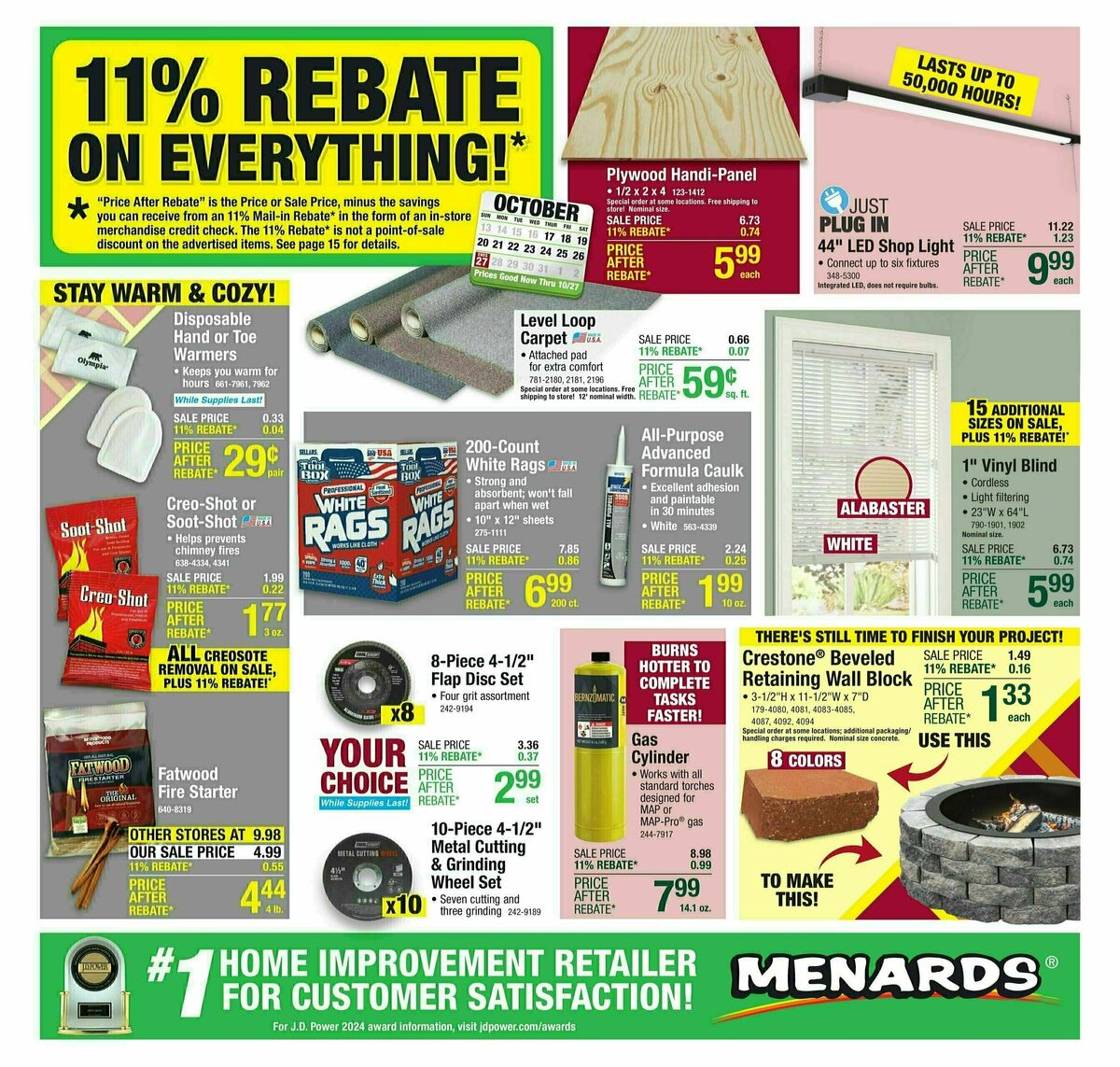 Menards Weekly Ad from October 16