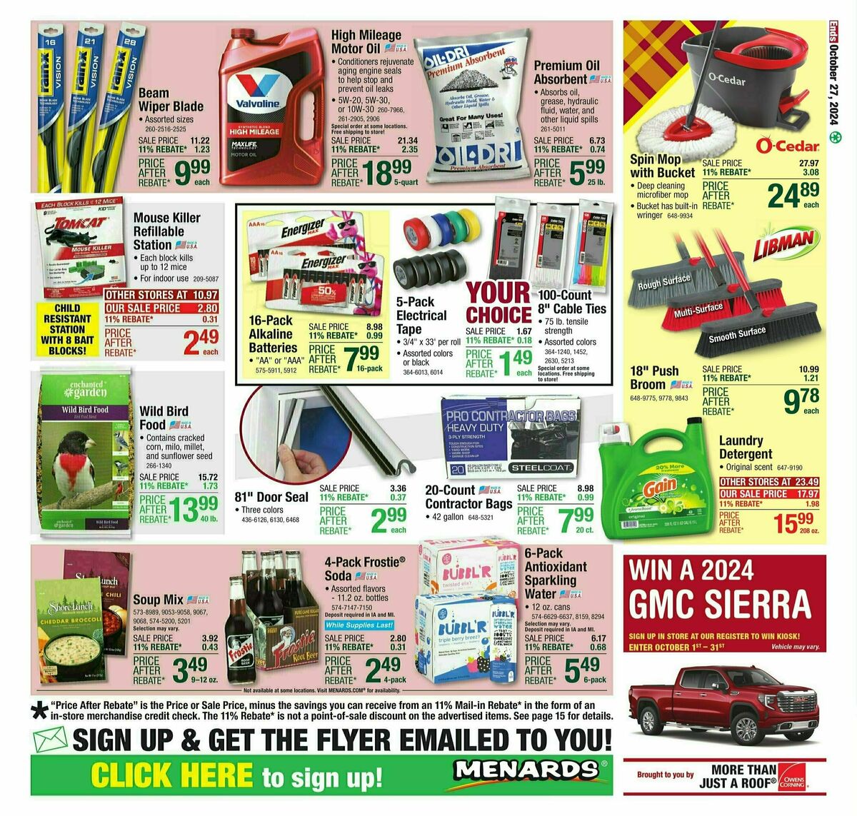 Menards Weekly Ad from October 16