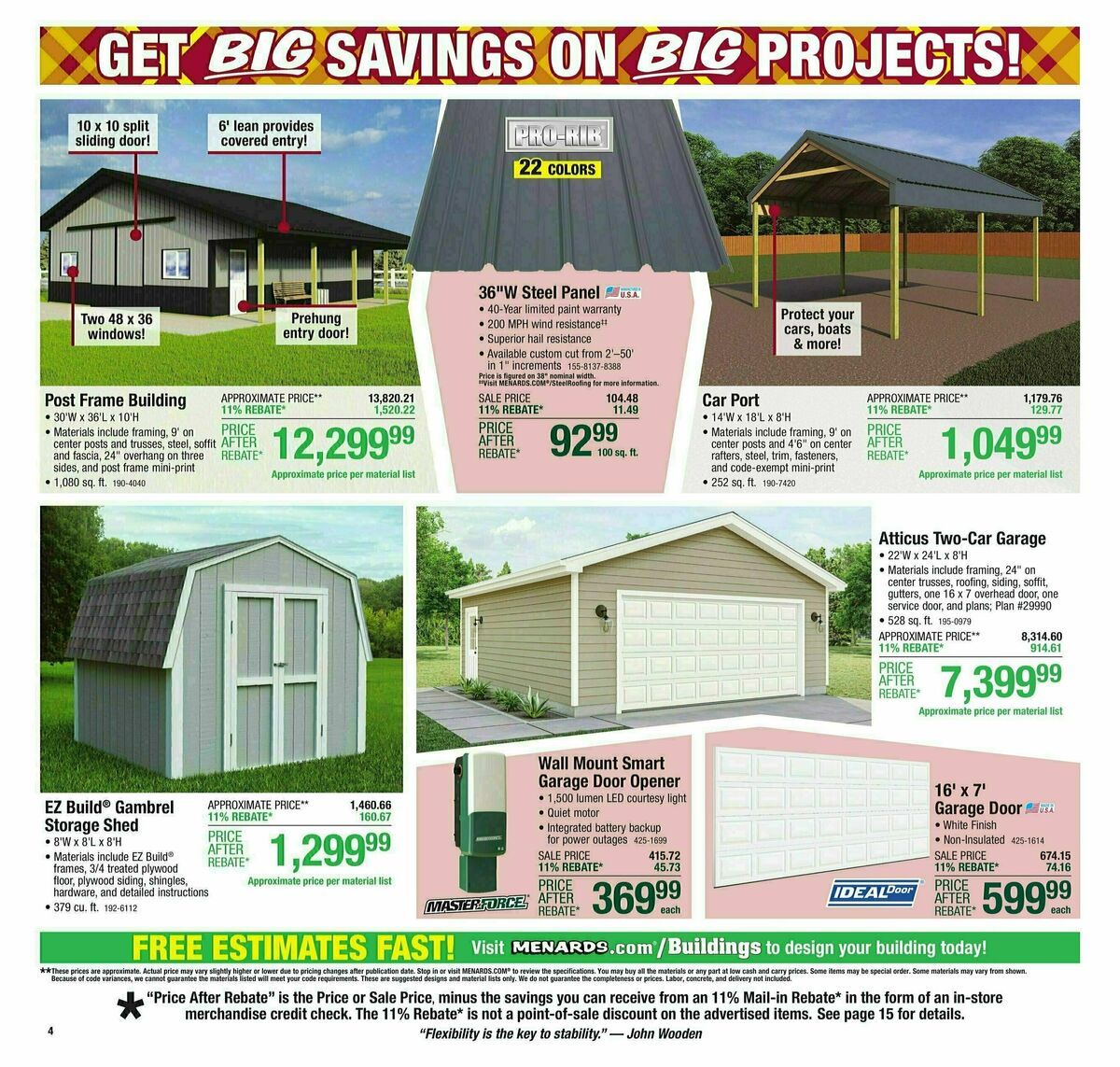 Menards Weekly Ad from October 16