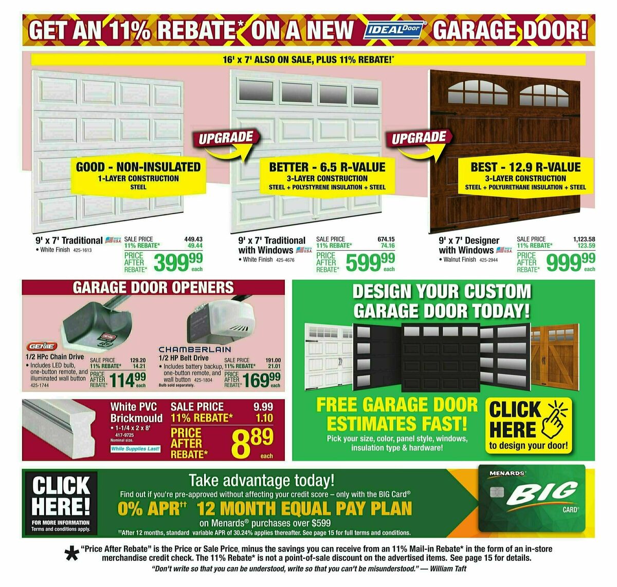 Menards Weekly Ad from October 16