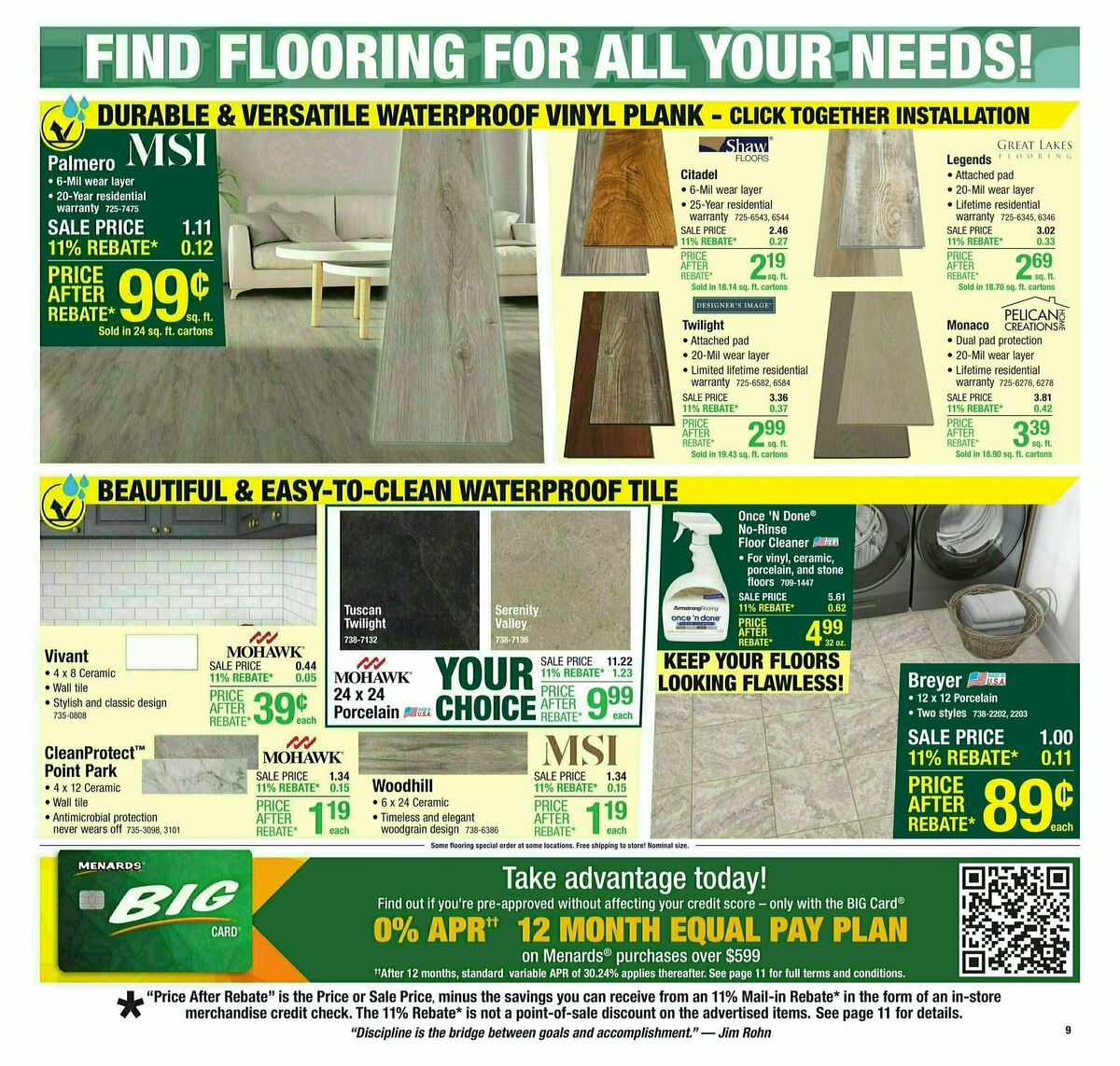 Menards Weekly Ad from October 23