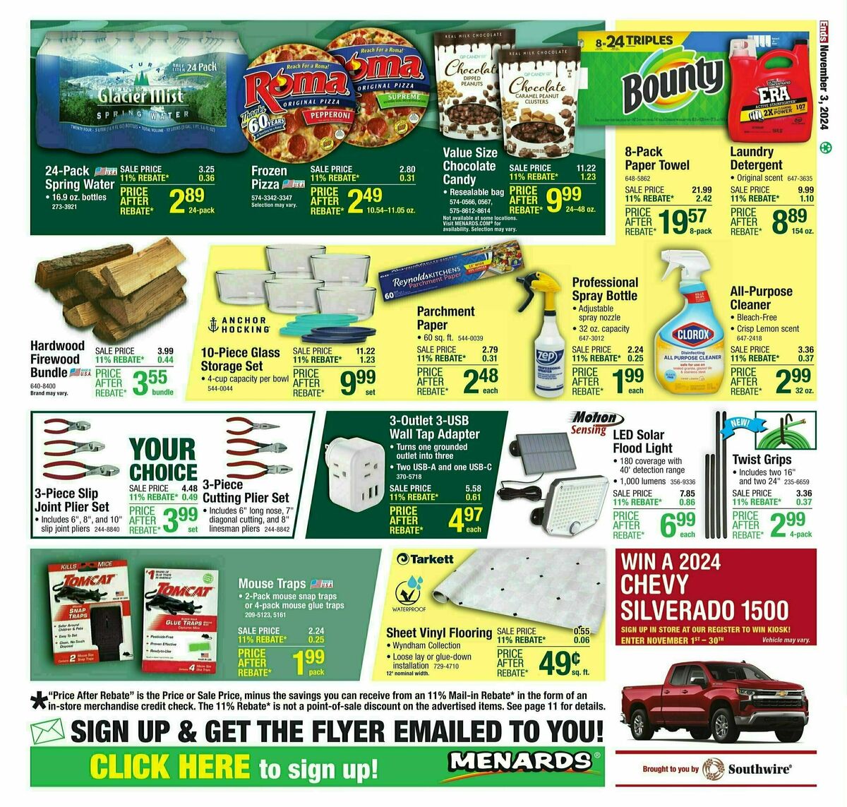 Menards Weekly Ad from October 23