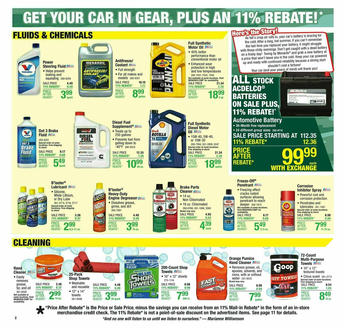 Menards Weekly Ad from October 23