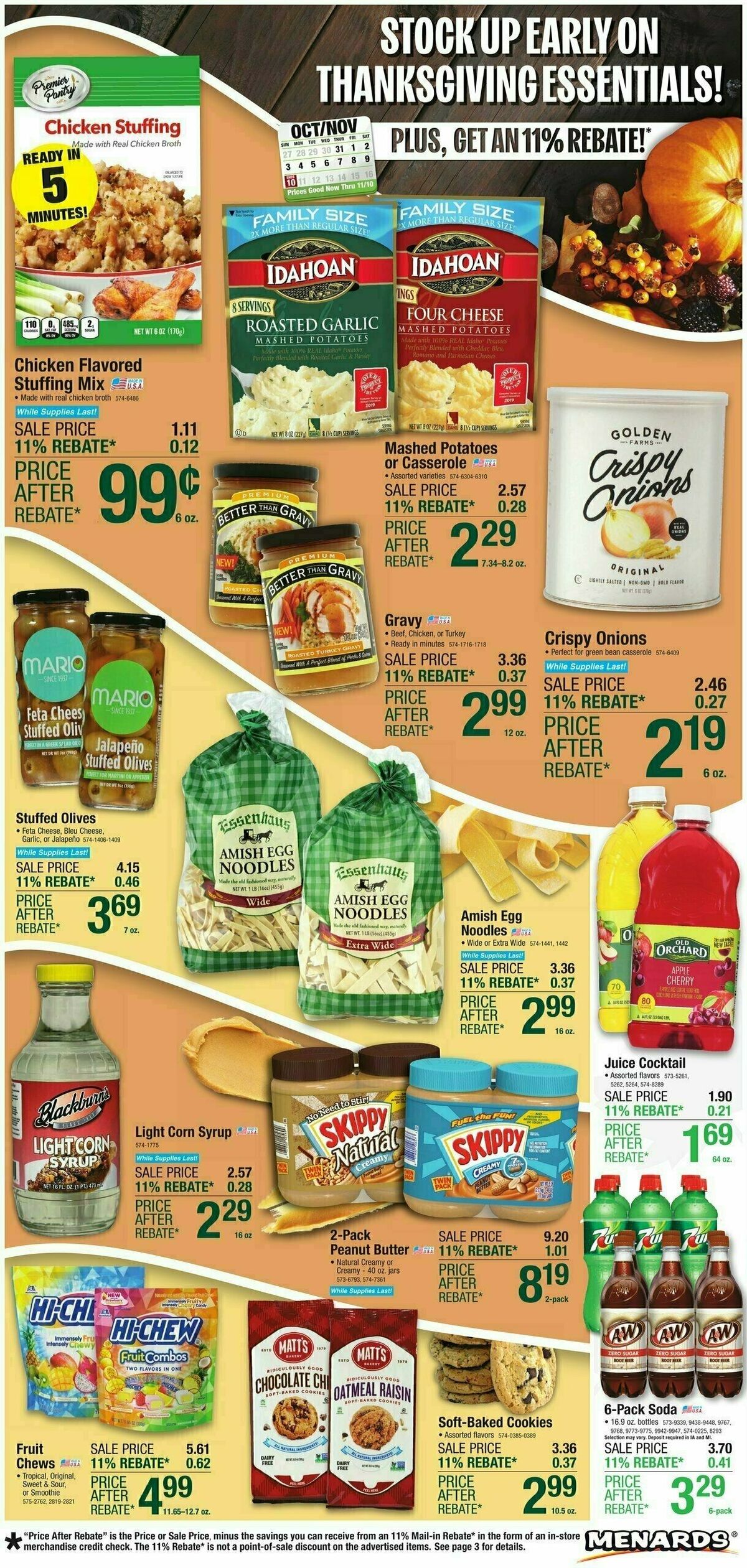 Menards Home Essentials Weekly Ad from October 30