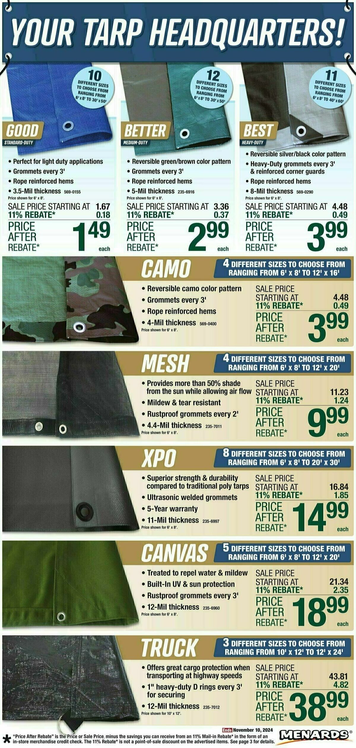 Menards Home Essentials Weekly Ad from October 30