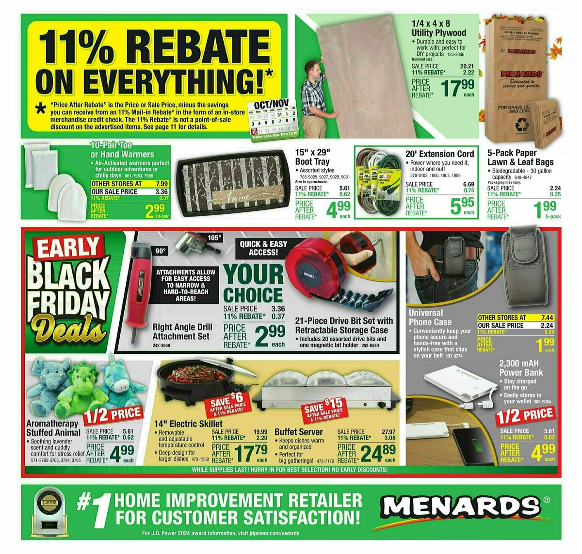 Menards Weekly Ad from October 30