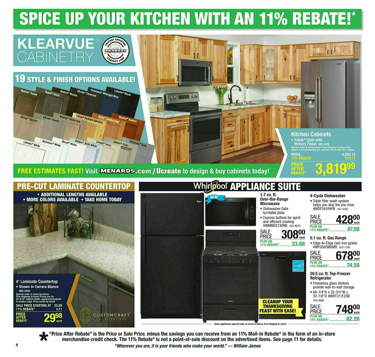 Menards Weekly Ad from October 30