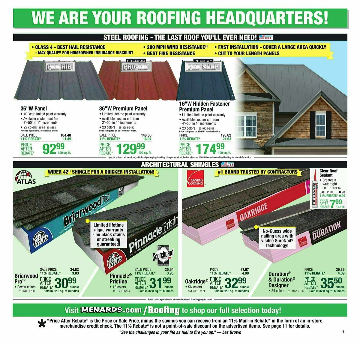 Menards Weekly Ad from October 30