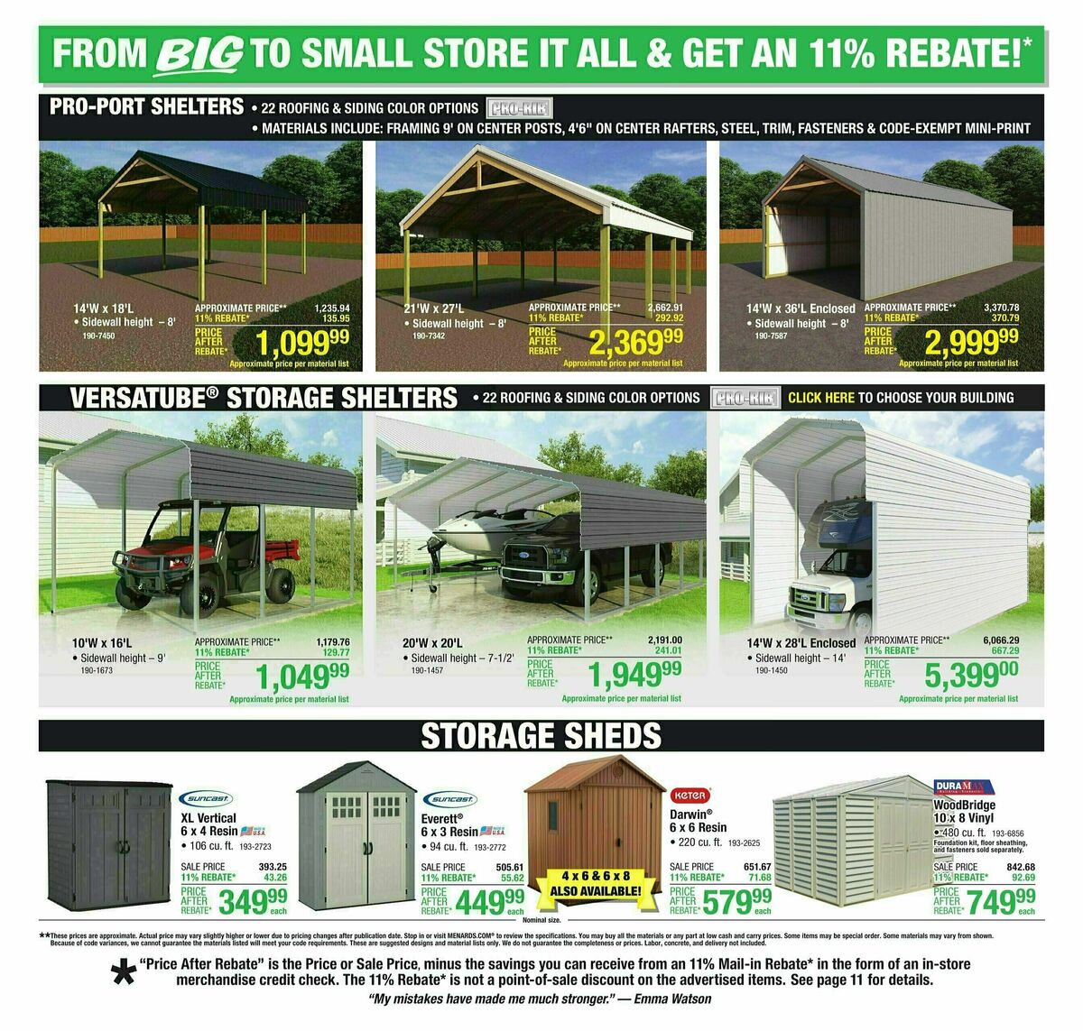 Menards Weekly Ad from October 30