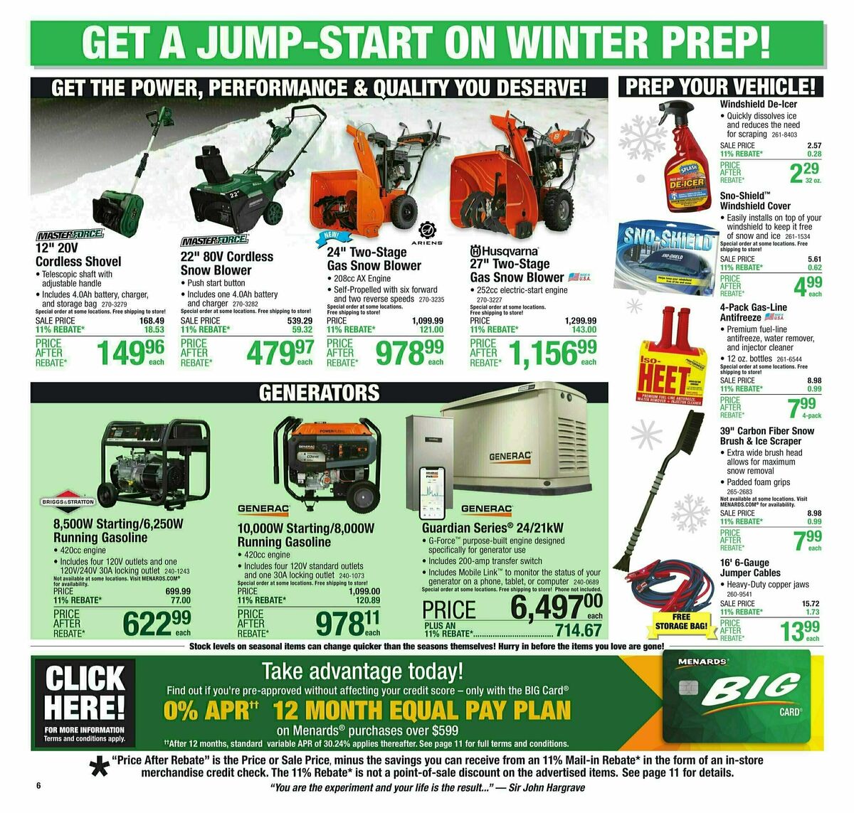 Menards Weekly Ad from October 30