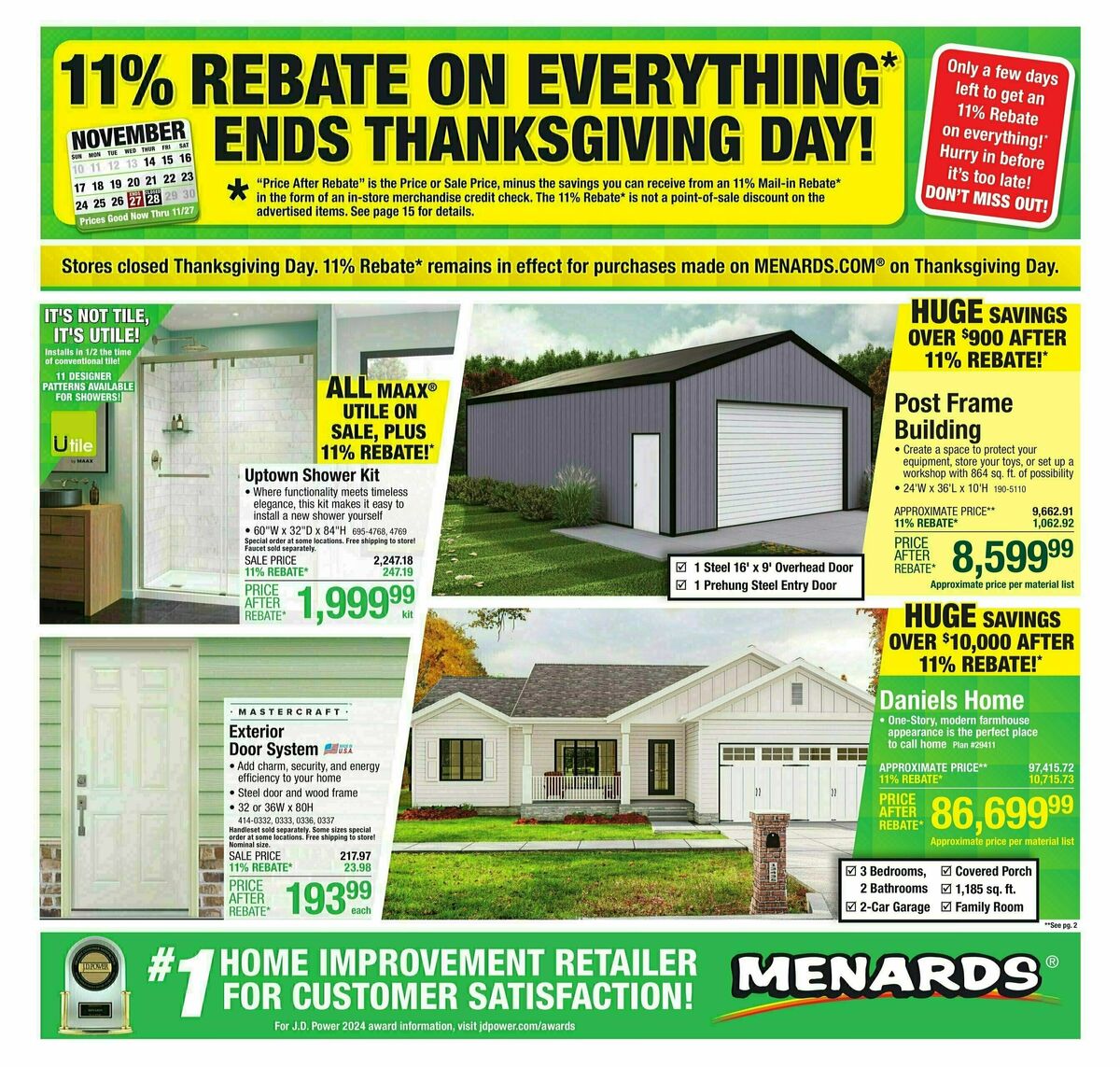 Menards Weekly Ad from November 13