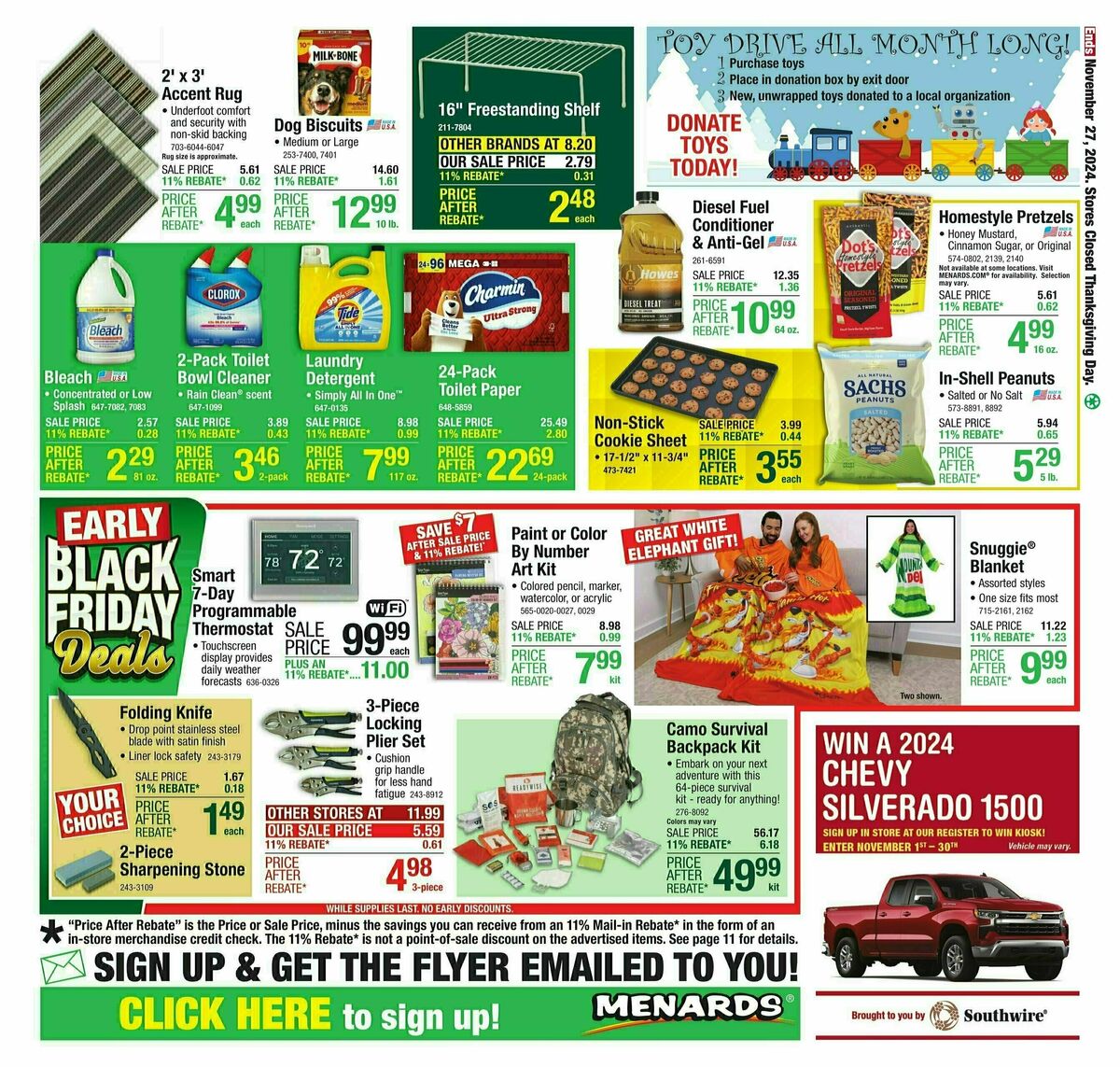 Menards Weekly Ad from November 20