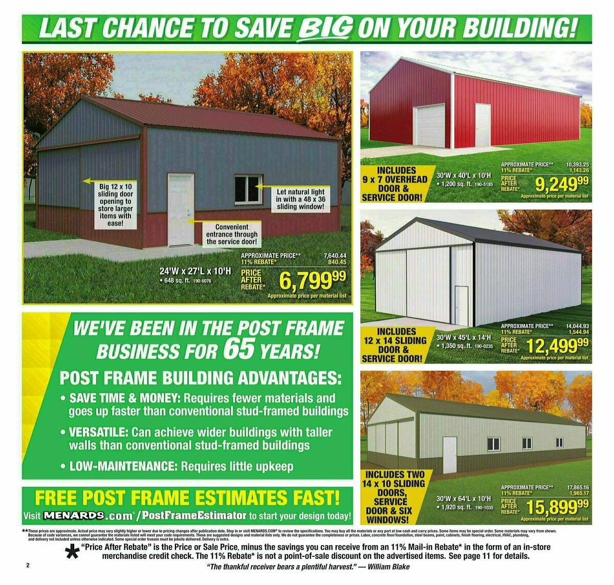 Menards Weekly Ad from November 20