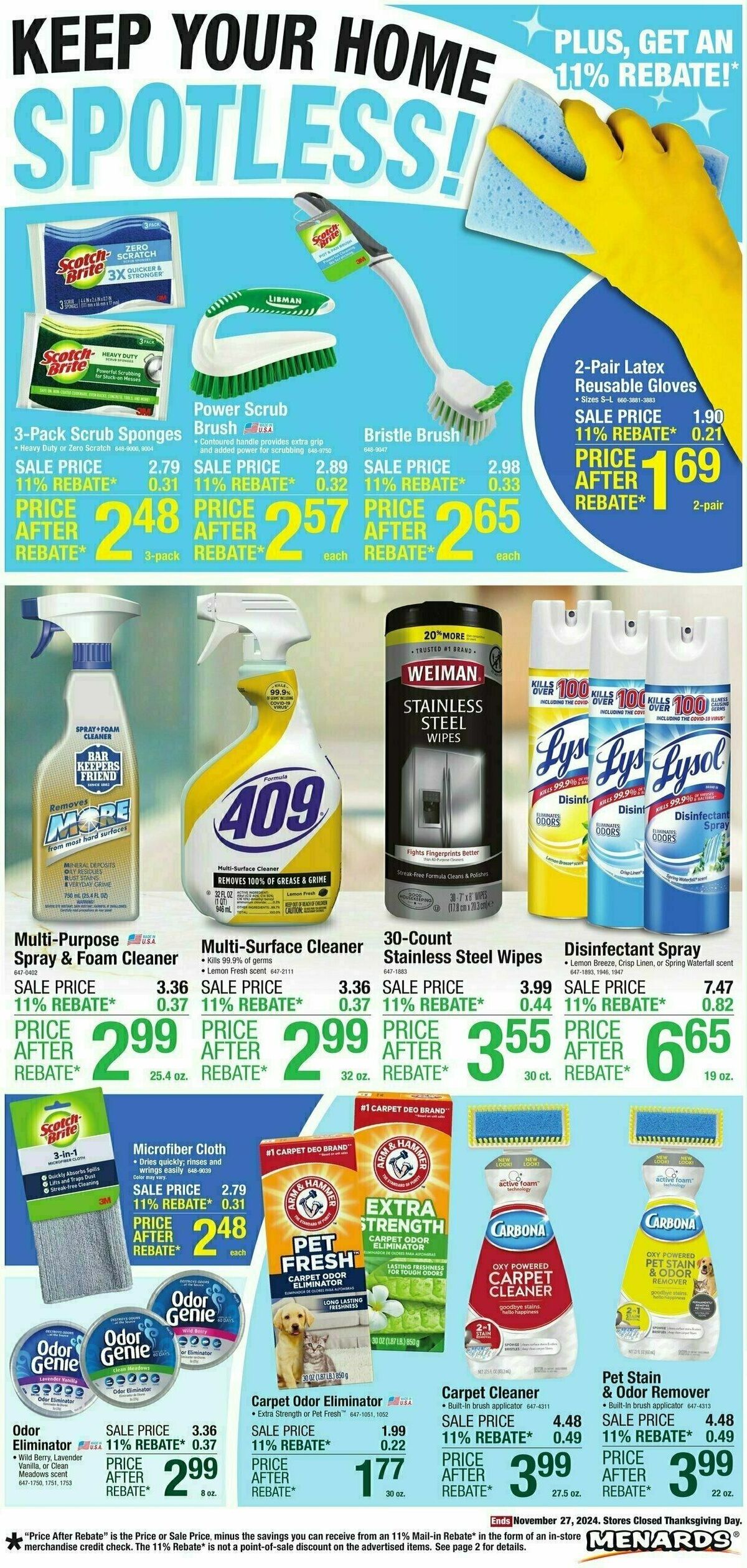 Menards Home Essentials Weekly Ad from November 20