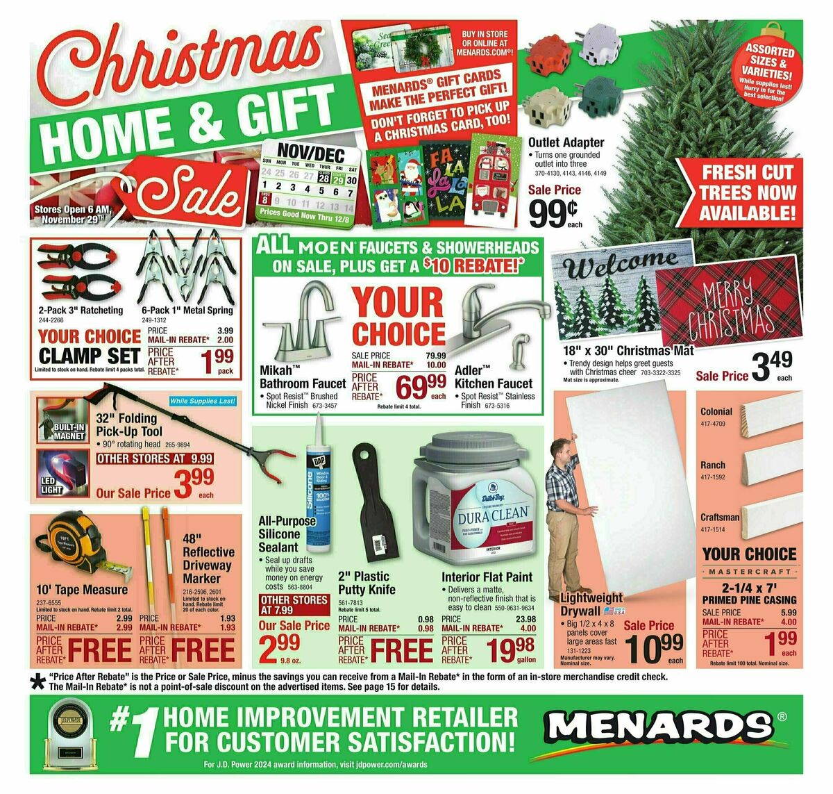 Menards Christmas Home & Gift Sale Weekly Ad from November 29