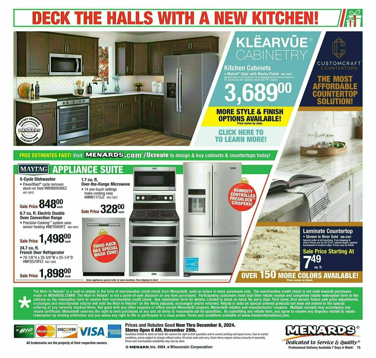 Menards Christmas Home & Gift Sale Weekly Ad from November 29