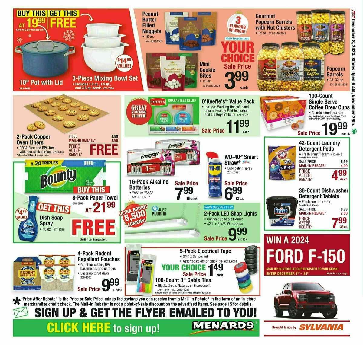 Menards Christmas Home & Gift Sale Weekly Ad from November 29