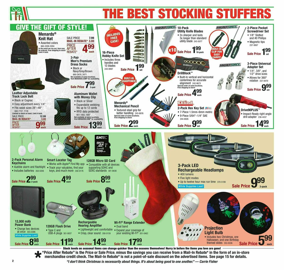 Menards Christmas Home & Gift Sale Weekly Ad from November 29