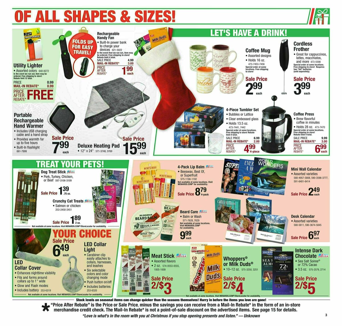 Menards Christmas Home & Gift Sale Weekly Ad from November 29