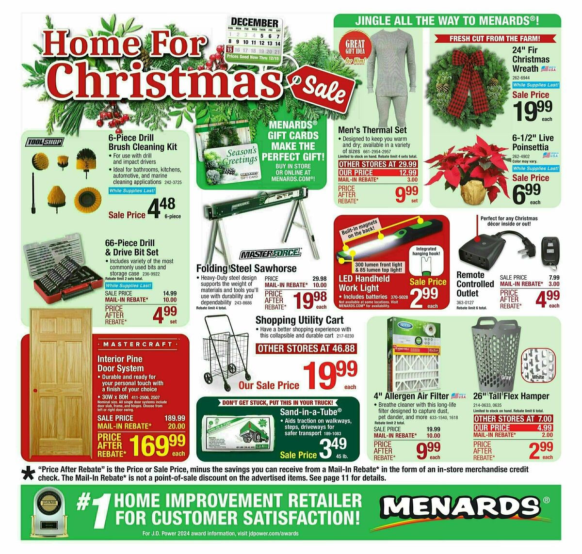 Menards Home For Christmas Sale Weekly Ad from December 4