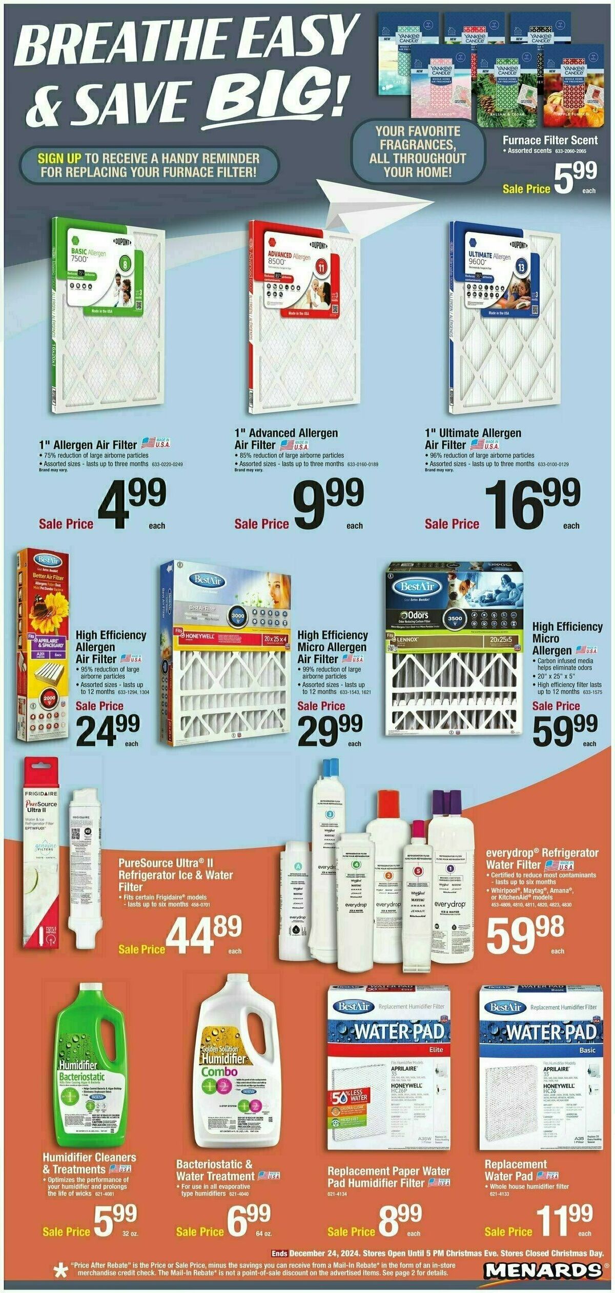 Menards Home Essentials Weekly Ad from December 11