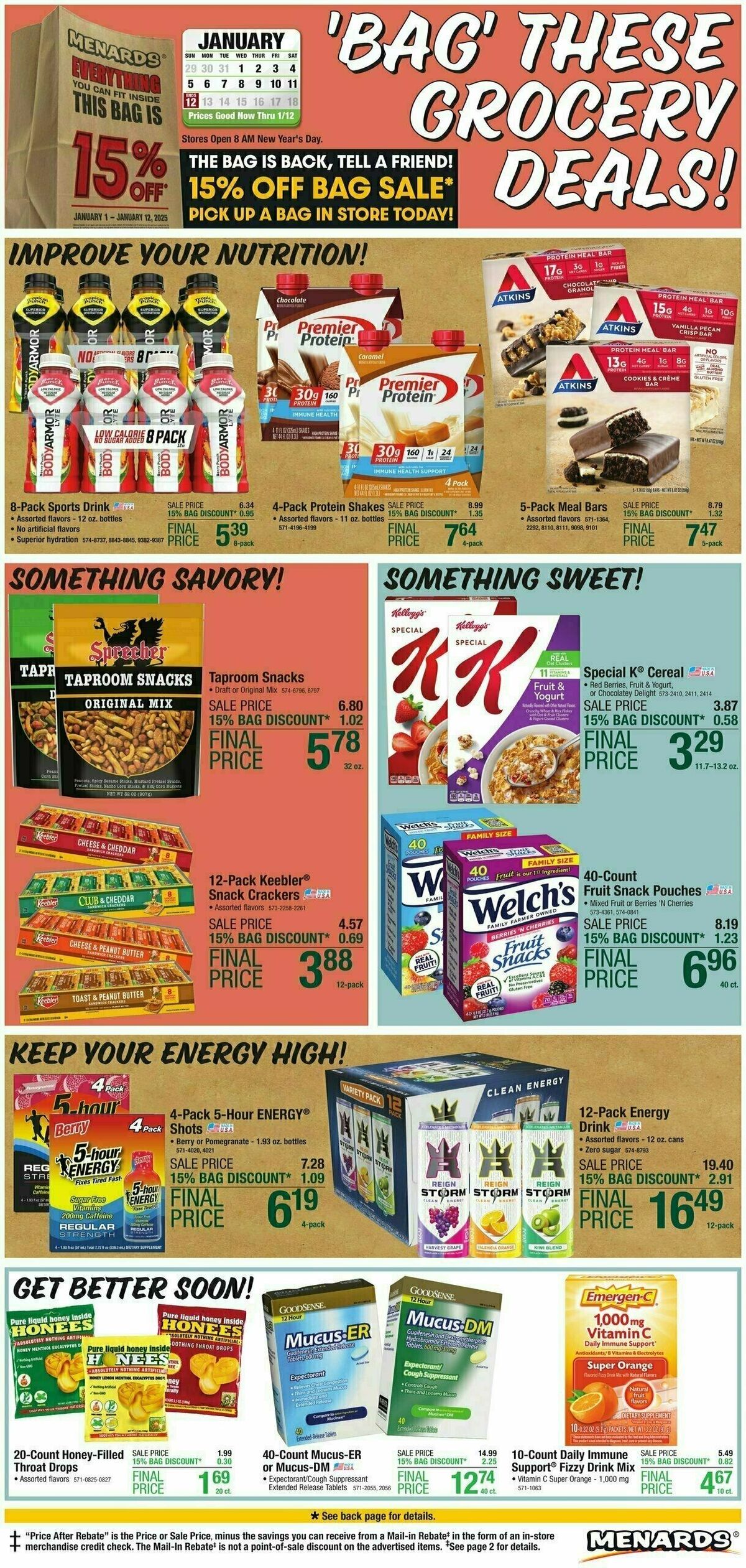 Menards Home Essentials Weekly Ad from January 1