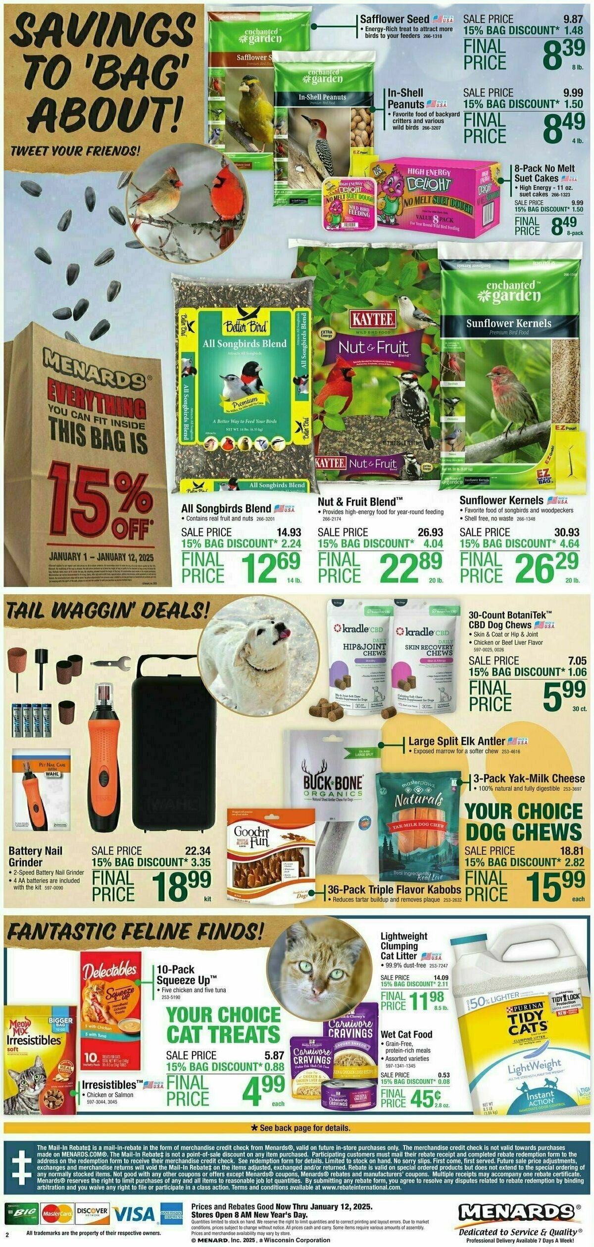 Menards Home Essentials Weekly Ad from January 1