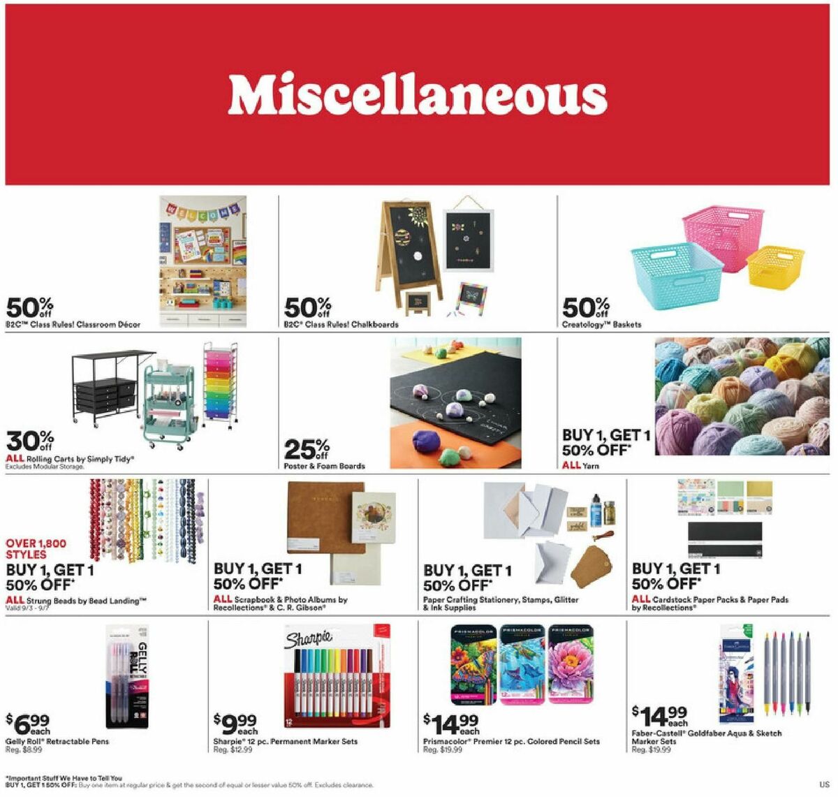 Michaels Weekly Ad from September 1