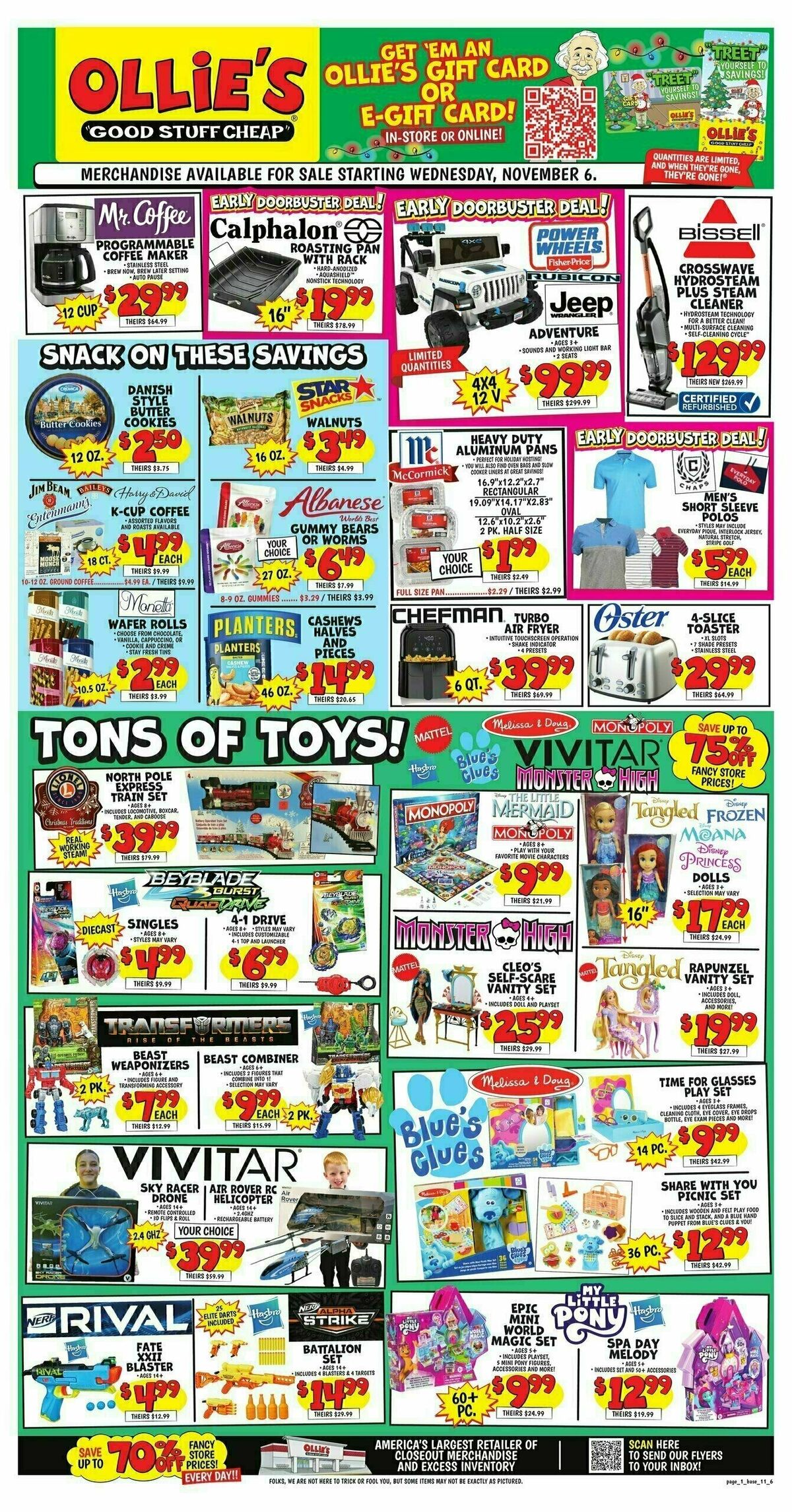 Ollie's Bargain Outlet Weekly Ad from November 7