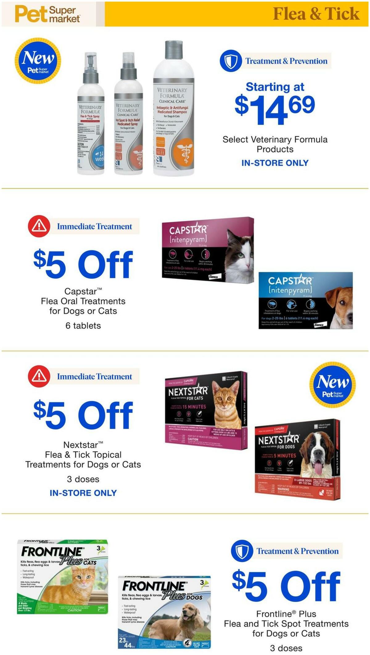 Pet Supermarket Flea and Tick Specials Weekly Ad from March 31