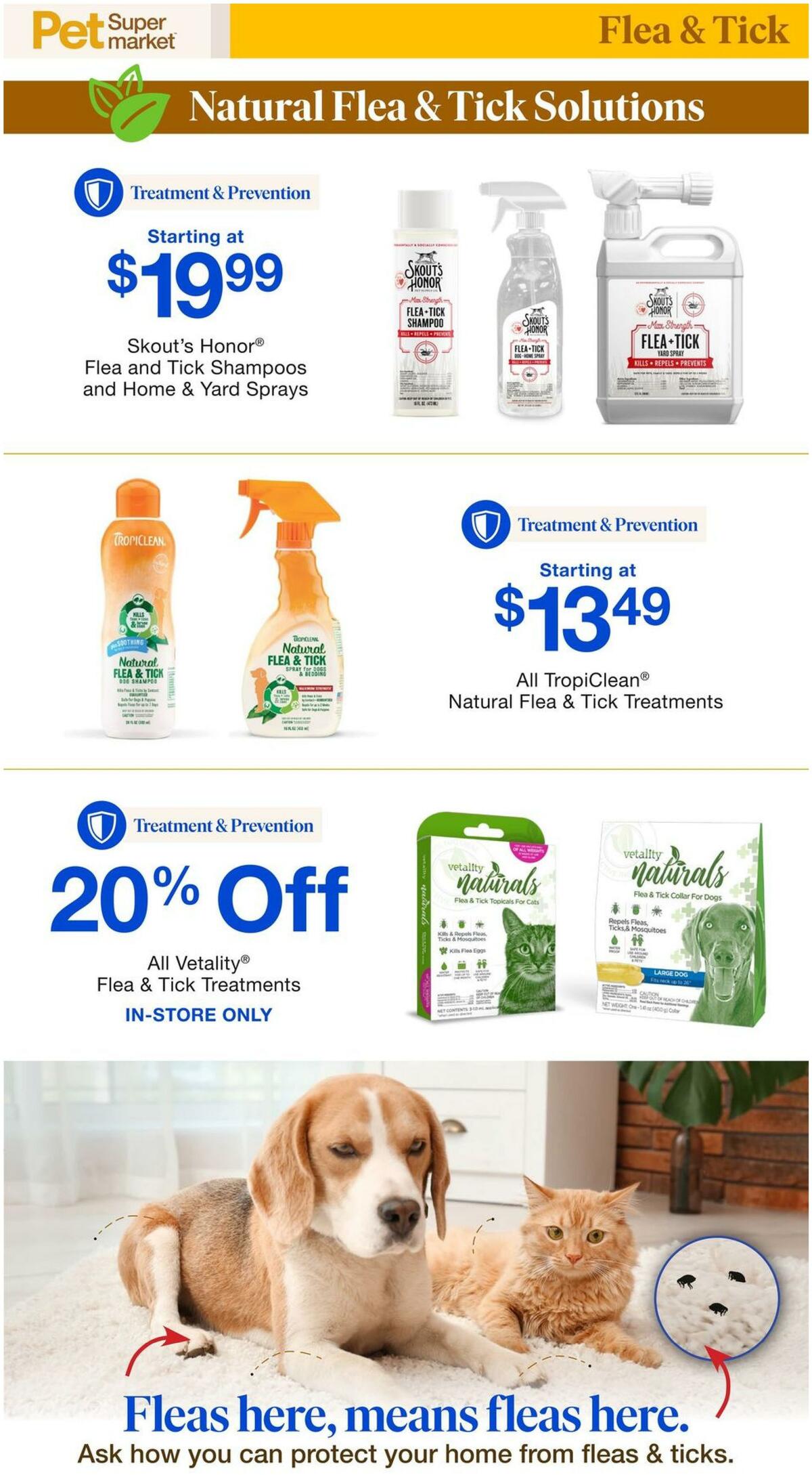 Pet Supermarket Flea and Tick Specials Weekly Ad from March 31