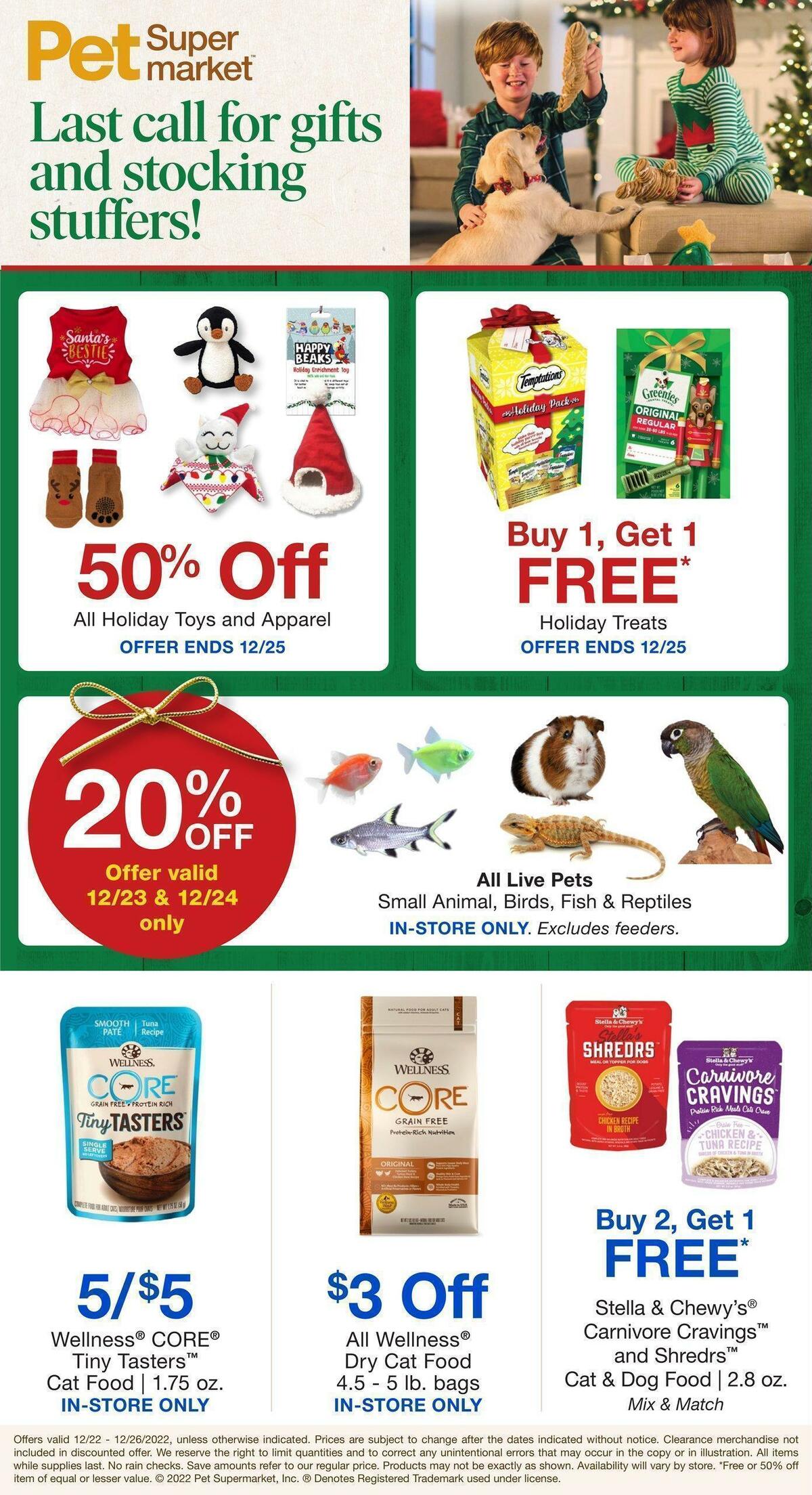 Pet Supermarket Weekly Ad from December 22