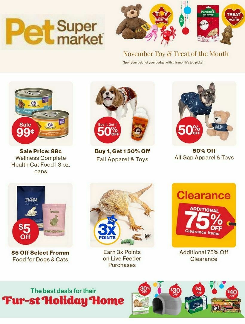 Pet Supermarket Weekly Ad from November 2