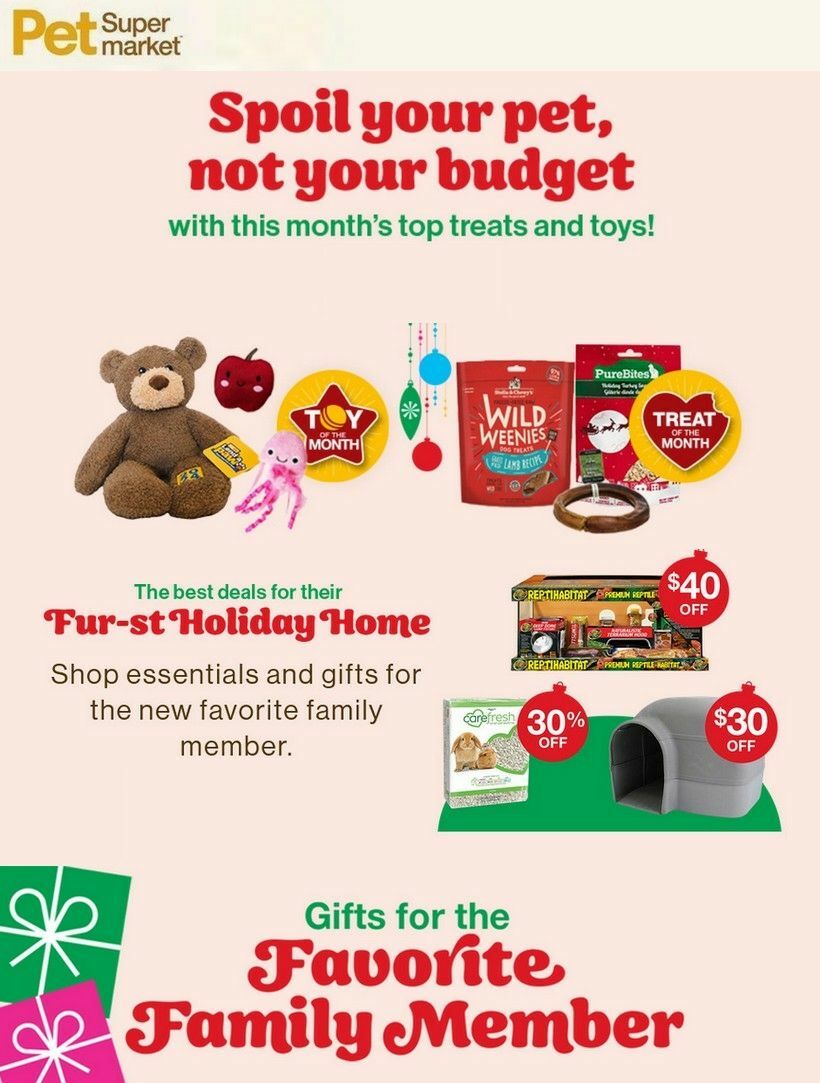 Pet Supermarket Weekly Ad from December 2