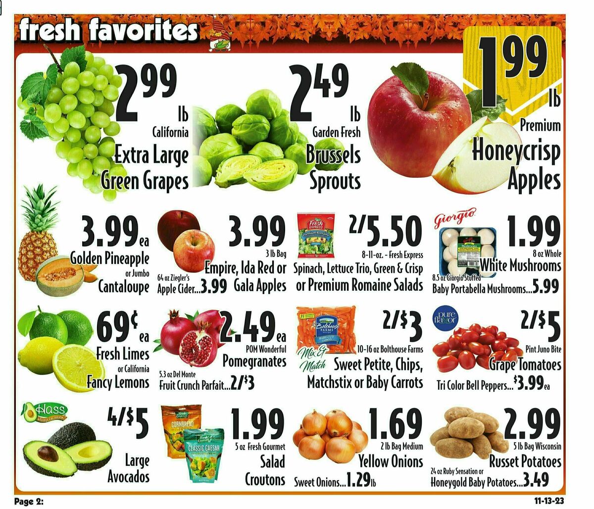 Piggly Wiggly Weekly Ad from November 15