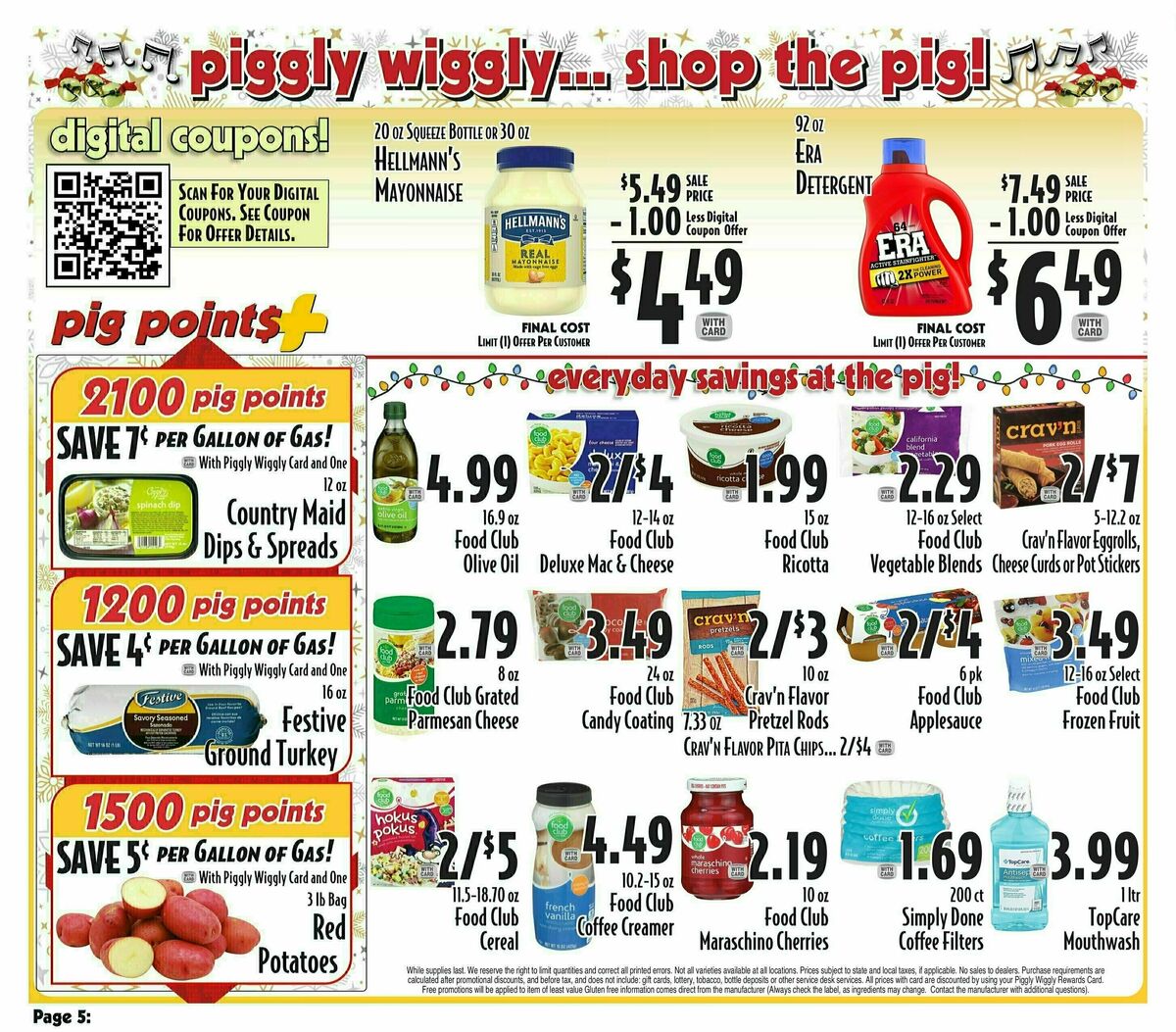 Piggly Wiggly Weekly Ad from December 20