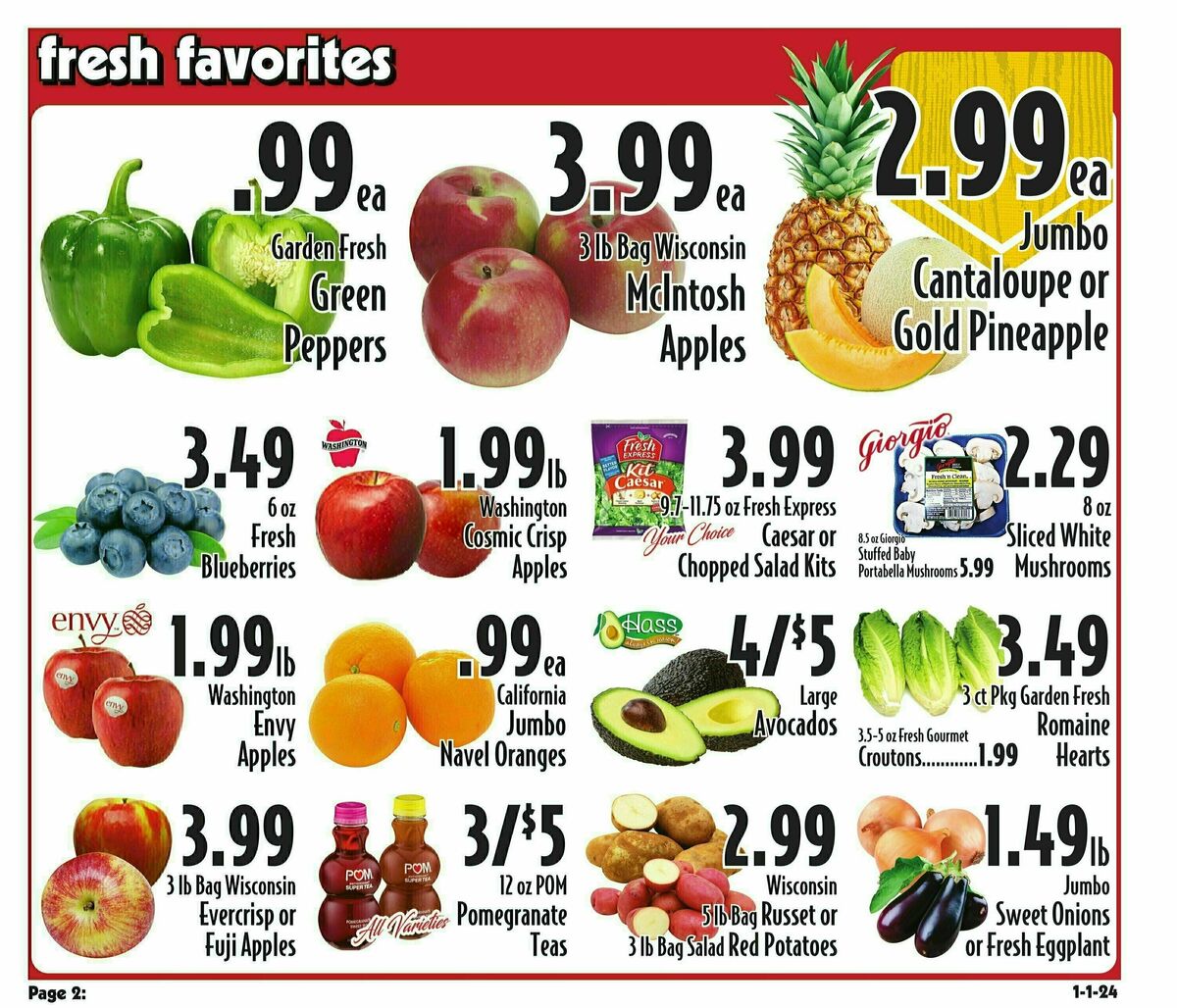 Piggly Wiggly Weekly Ad from January 3