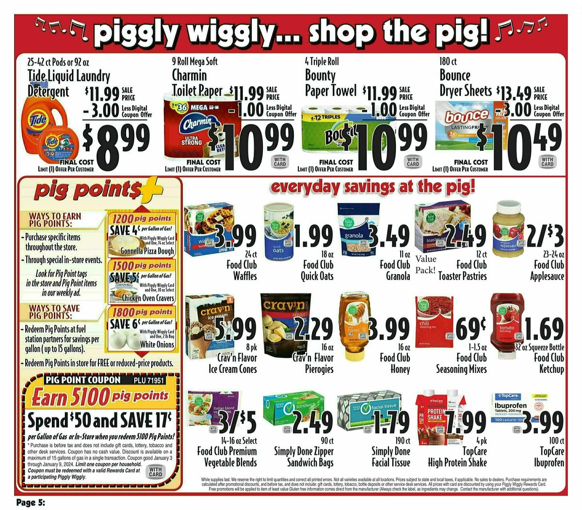 Piggly Wiggly Weekly Ad from January 3