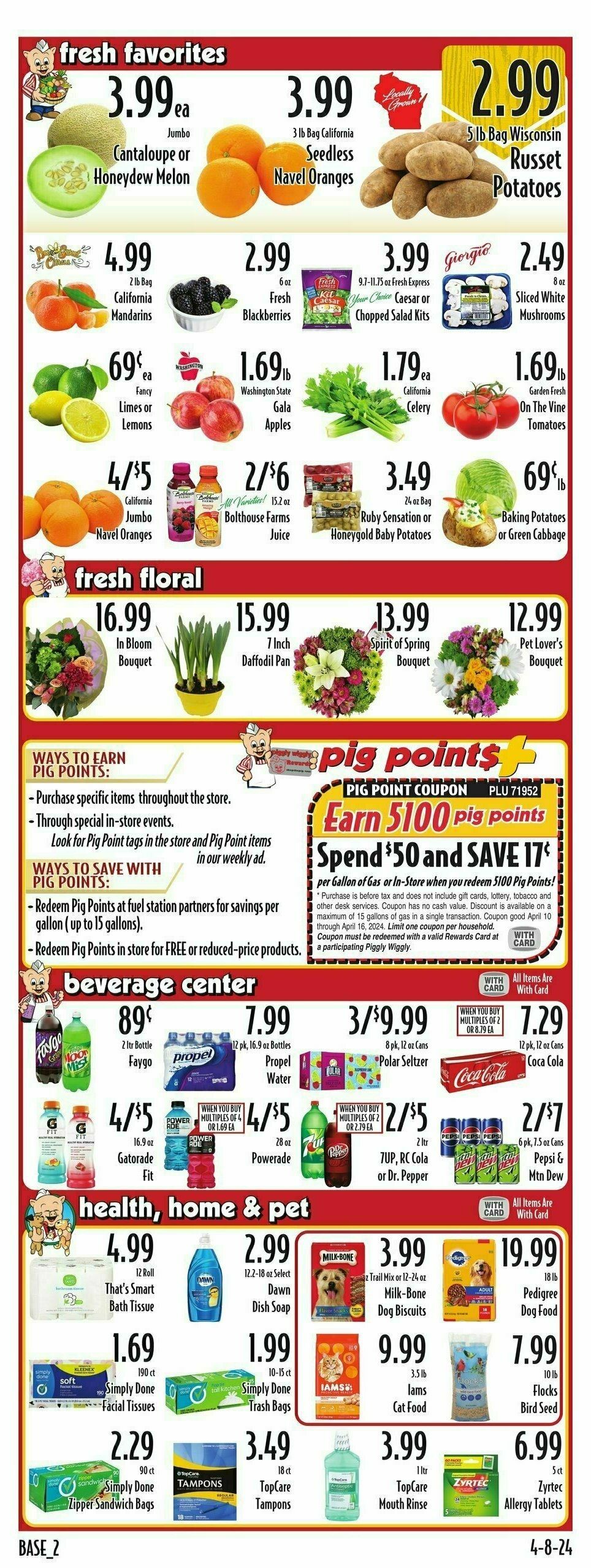 Piggly Wiggly Weekly Ad from April 10