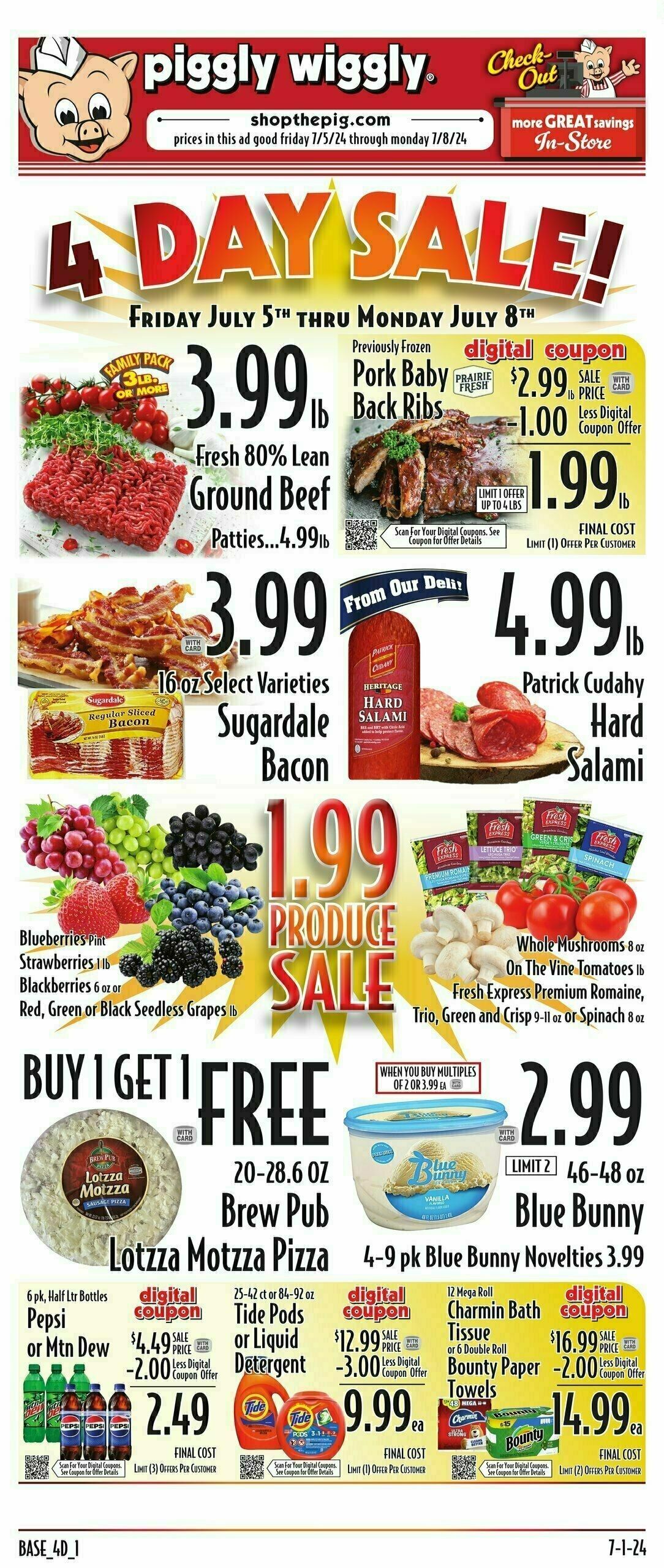 Piggly Wiggly Weekly Ad from July 5