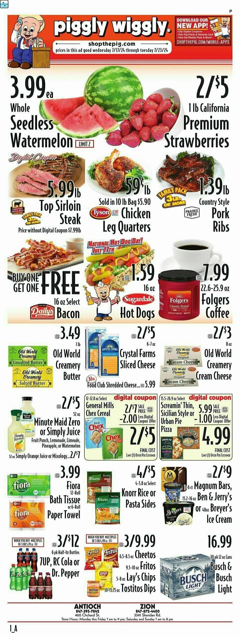 Piggly Wiggly Weekly Ad from July 17