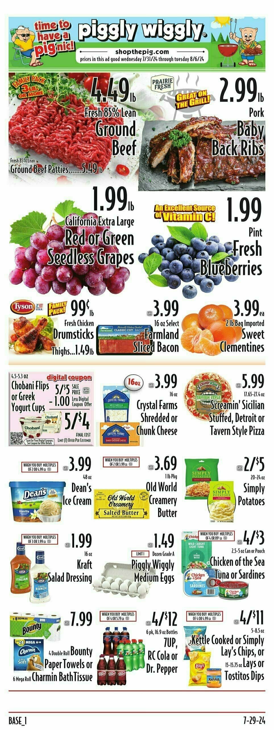 Piggly Wiggly Weekly Ad from July 31