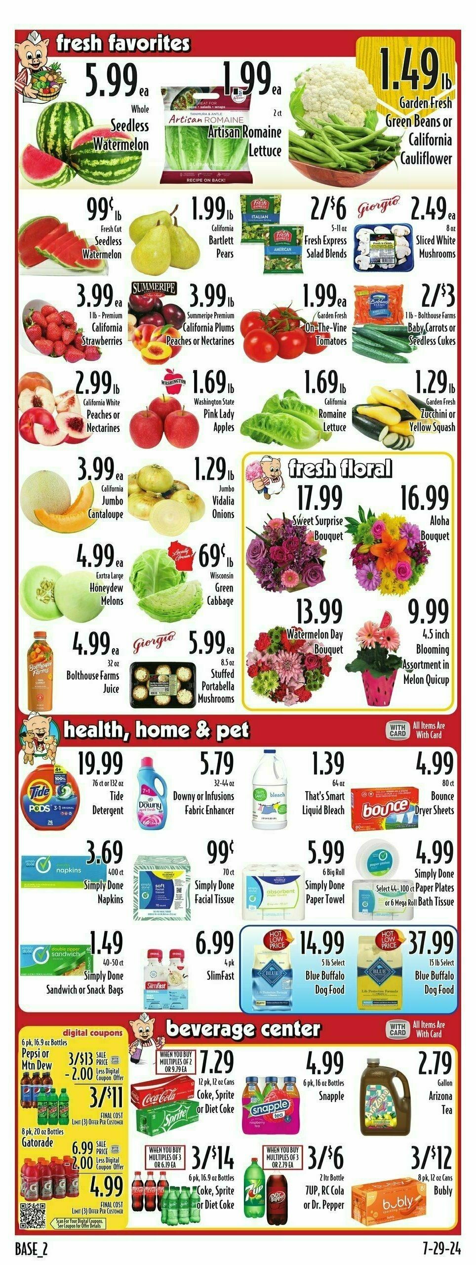 Piggly Wiggly Weekly Ad from July 31