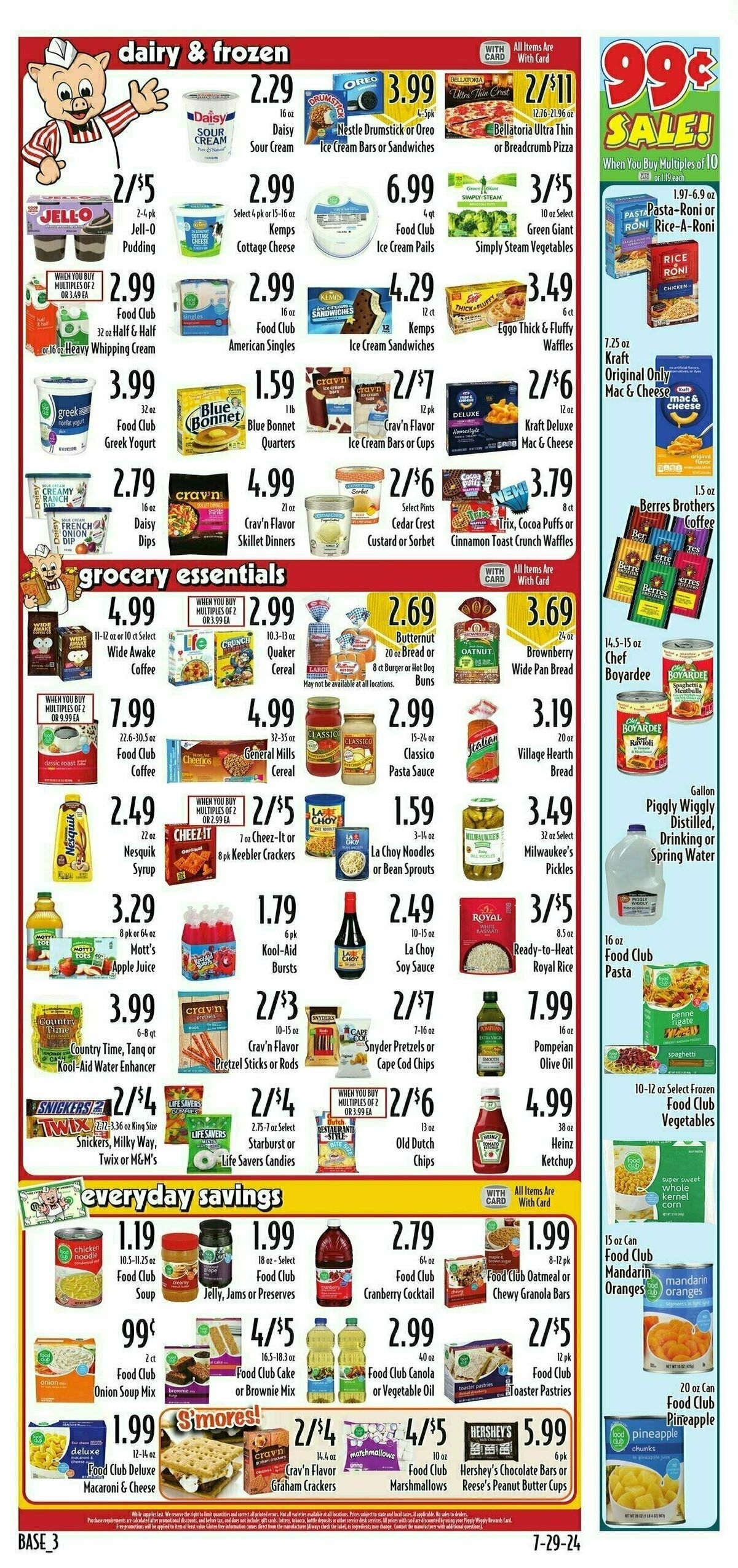 Piggly Wiggly Weekly Ad from July 31