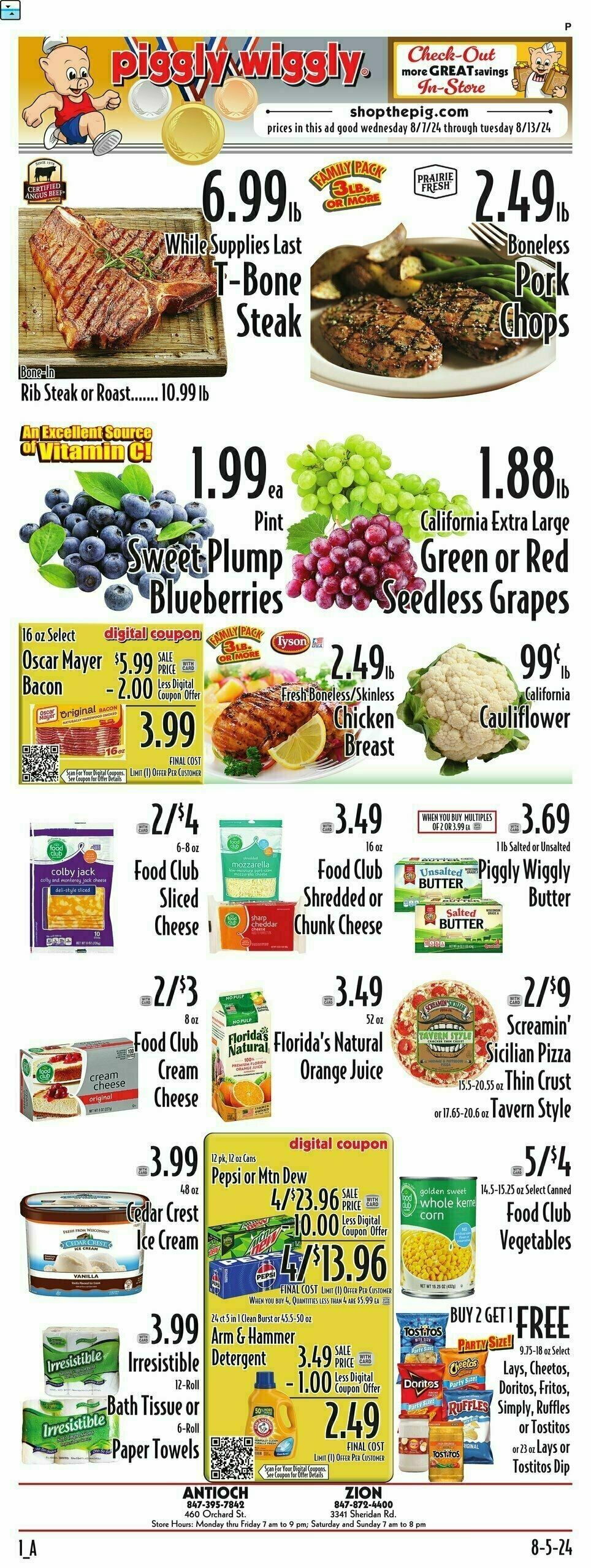 Piggly Wiggly Weekly Ad from August 7