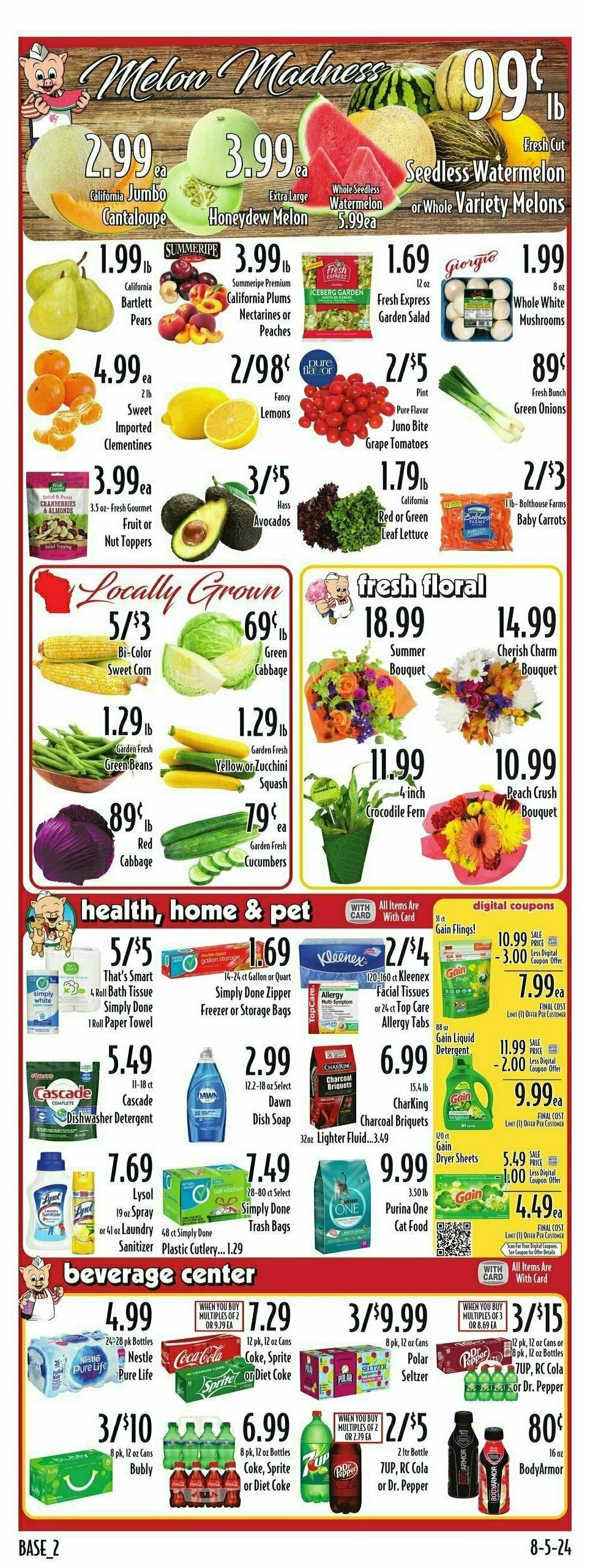 Piggly Wiggly Weekly Ad from August 7